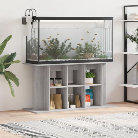 Soporte para acuario de hormigón gris 120x40x60 cm de madera sintética vidaXL