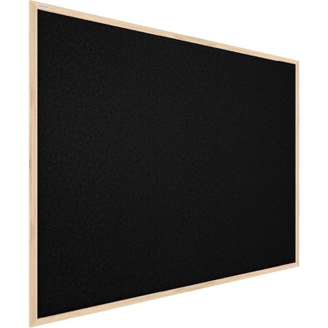 Tableau en Liège Noir avec Cadre en Bois 100x80cm