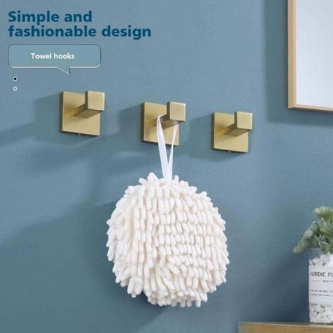 Crochet Mural - Acier Inoxydable Brossé - Pour Salle De Bain Et Cuisine - Lot De 3 (1/4)