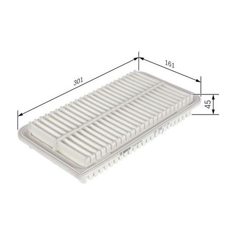 Cartouche de filtre à air, moteur - F026400506 - BOSCH (1/5)