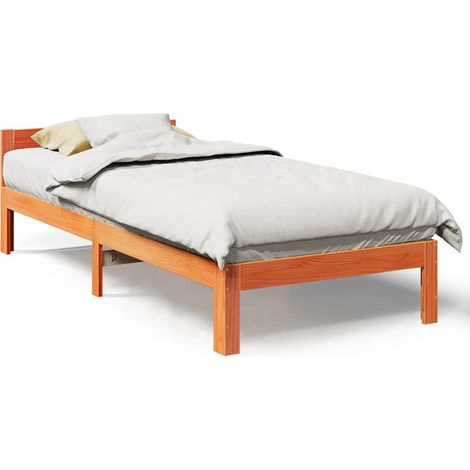 Maison Exclusive - Letto senza Materasso Marrone Cera 80x200 cm Legno di Pino (1/5)