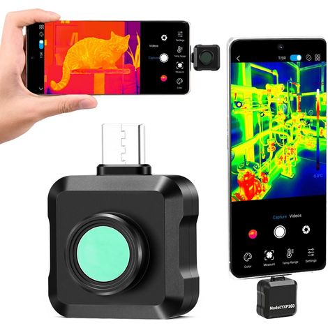 Caméra thermique pour Android,résolution 320x240 TISR,imager infrarouge 25Hz pour smartphone et tablette,plage -20 à 550°C (1/5)