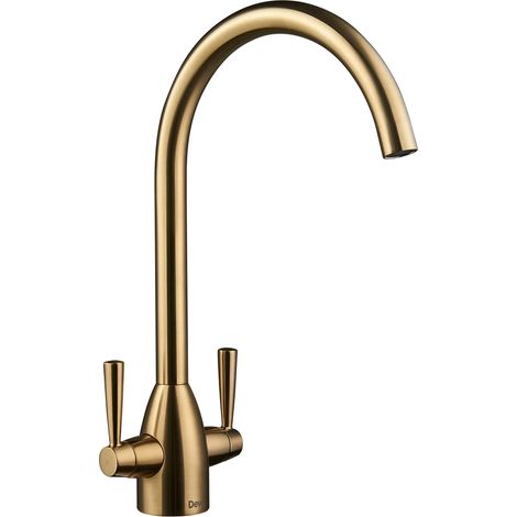 Deva Carlow Kitchen Sink Mixer Tap - Brushed Brass