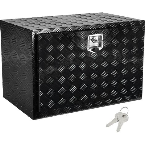 Mophorn 48" x 24" x 24" Unterboden-Pickup-Aufbewahrungsbox, robuster Werkzeugkasten aus Aluminium mit Diamantplatte, wasserdicht mit Schloss, T-Griff-Verriegelung für LKW, Transporter, Anhänger