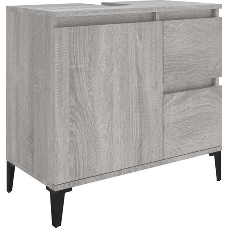 Meubles de Rangement,Armoire de bain sonoma gris 65x33x60 cm bois d'ingénierie CFW968260 (1/5)