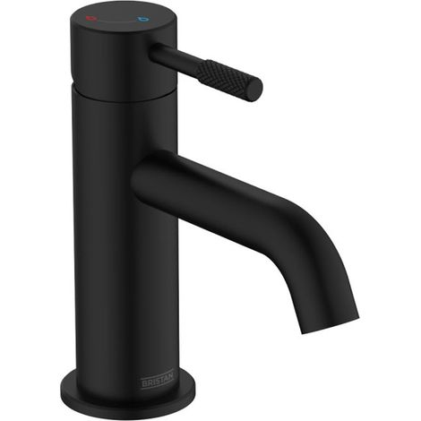 Bristan Molida Eco Start Basin Mixer Tap with Clicker Waste - Black