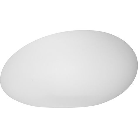 Star Trading Décoration solaire Globy, aspect pierre, blanc, LED, capteur crépusculaire, blanc chaud, 32 cm (1/3)