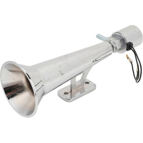 Universelle, rostfreie 150-dB-Autohupe aus Metall, laut, silberfarben, für 12V/24V-Fahrzeuge, Boote und Yachten.