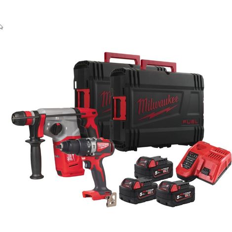 Kit tassellatore SDS-PLUS e trapano a percussione 18V Milwaukee 4933492527