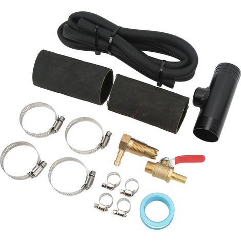Kit de raccord pour réservoir de transfert auxiliaire avec collier en T pour tuyau de carburant 11025, pièce de rechange pour camions Ford F250 diesel, noir (1/5)