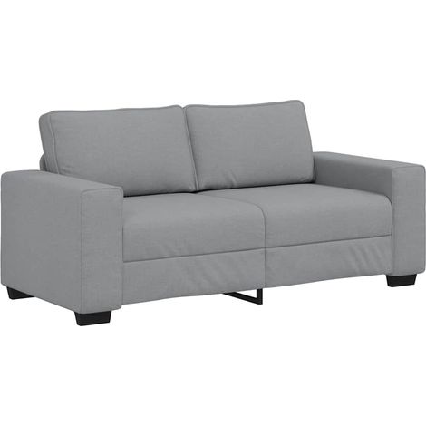 Canapé à 2 places,Sofa pour Salon,Banquette gris clair 140 cm tissu CFW484117 (1/5)
