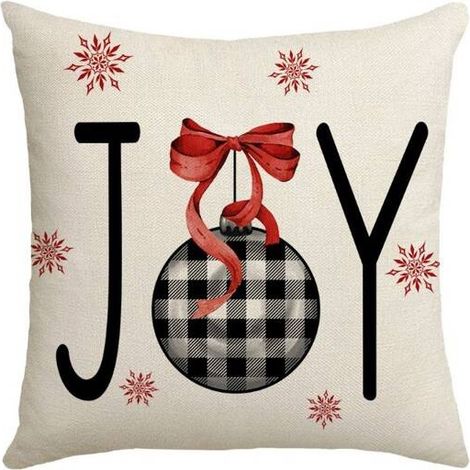 Ecarla Winter-Weihnachtskissenbezug 45x45cm JOY POD178