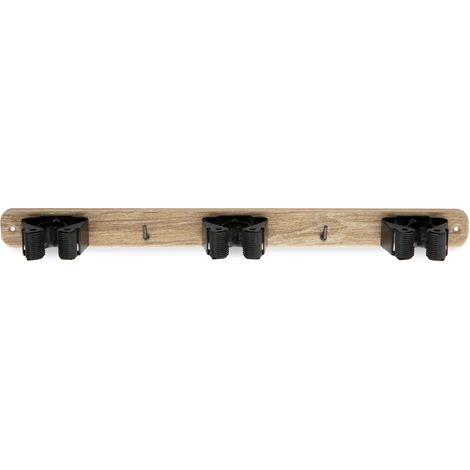 Unterstützung für 3 Holzbesen + 2 Haken - Inofix