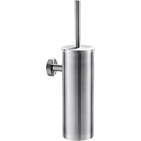 Cepillo de baño de acero inoxidable para montaje en pared con soporte, resistente a los olores, ideal para baños pequeños.