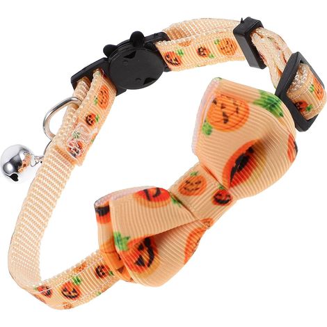 Halloween-Halskette für Tiere der Firma Réglable in Polyester mit Clochette, neuer Dekoration für Chats und Lapins, Accessoire-Feste (1/4)