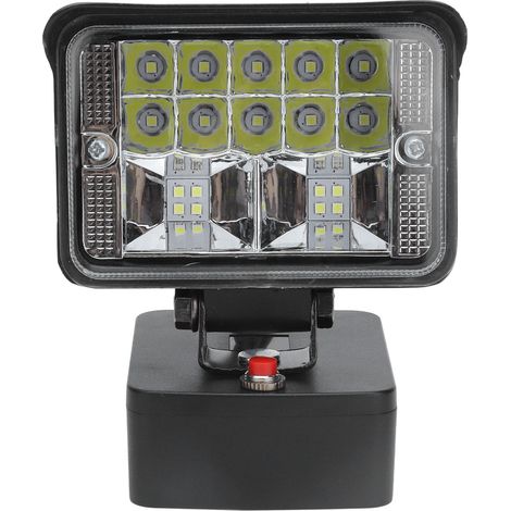Lampe de travail LED 11W portable extérieur, utilitaire pour batterie Milwaukee 18V M18 Lithium, projecteur sans fil (1/5)