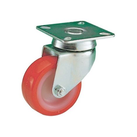 Polyurethan -Fork -Rad mit rotierender Stahlplatte - Ø40 mm