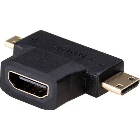 Adaptateur HDMI 1.4, mini HDMI, micro HDMI Akyga AK-AD-23, adaptateur 2 en 1 pour TV (1/3)
