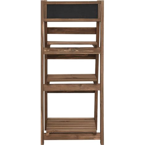 Étagère à plantes Luxueux, Meuble pour Plante, à 3 niveaux avec tableau noir 40x30x90 cm Pin OIB4558E (1/2)