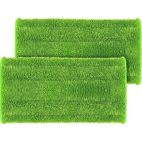 3pcs Mop Remplacement pour Swiffer WetJet Spray Balais Lavables en Microfibre pour Nettoyage des Sols,126inch,vert (1/4)