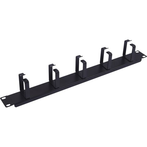 Equip 19` Kabelmanagement 5xMetallringe Plastik 1U RAL9005