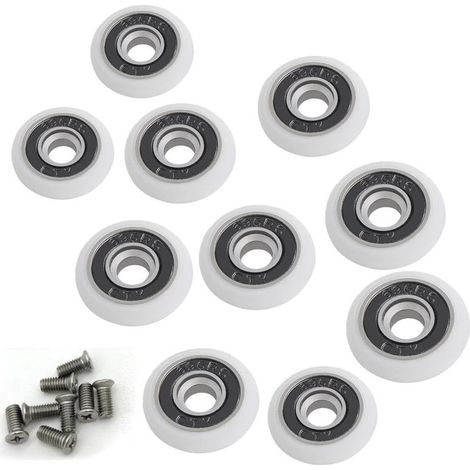 Set mit 8 Ersatzrollen für Duschkabinentüren, 19 mm Durchmesser (1/5)
