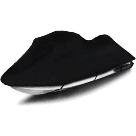 Jetski-Abdeckung. Wasserdicht und UV-beständig. Aus strapazierfähigem 210D Oxford-Gewebe. Für alle Jahreszeiten geeignet. Passend für Jetskis, Jetskis und andere Wassermotorräder. Schwarz. 420 x 300 m