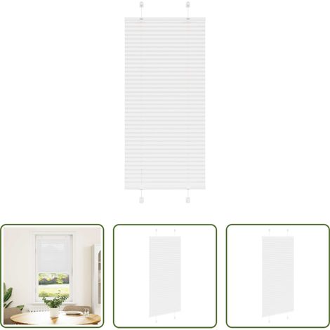 vidaXL Sichtschutz - Plissee Weiß 55x100 cm Stoffbreite 54,4 cm Polyester (1/5)