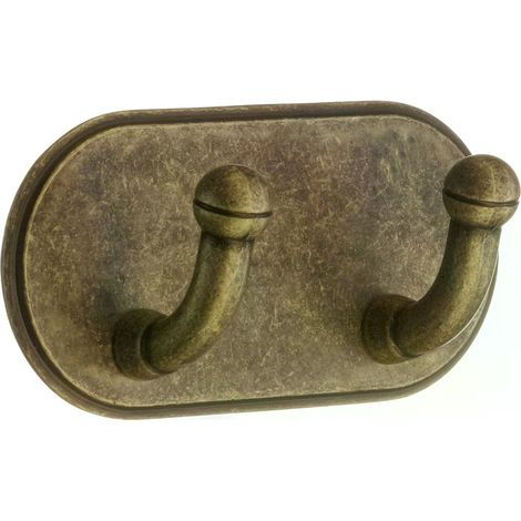 Smedbo Doppelhaken, selbstklebend, Messing Antik  BA1121 (1/2)
