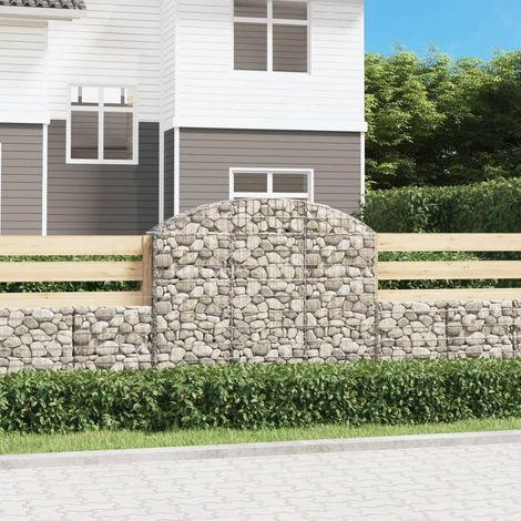 Gabion à arc élevé 150x30x120/140 cm Fer galvanisé