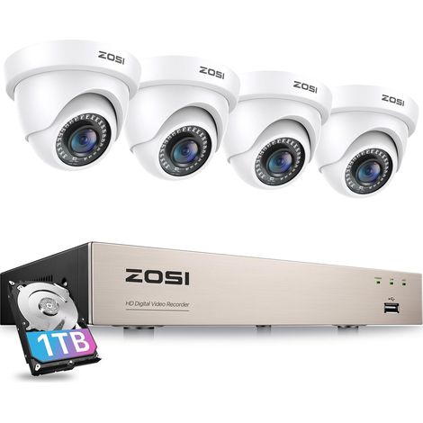 Kit Vidéo Surveillance 8CH 5MP Lite DVR 1 to 4 Caméra Surveillance Extérieure IP66 Détection Mouvement (1/5)