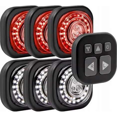 Intermitentes LED Helios, 6 unidades, luces traseras y delanteras para scooter y bicicleta, Bluetooth. (1/5)