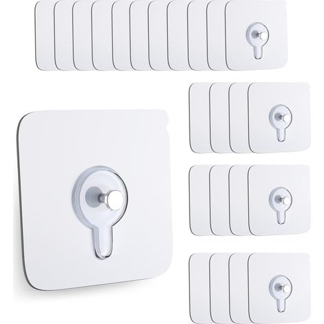 30 ganci adesivi per quadri senza chiodi, ganci da parete senza chiodi, adatti per cucina, bagno, casa e ufficio. (1/5)