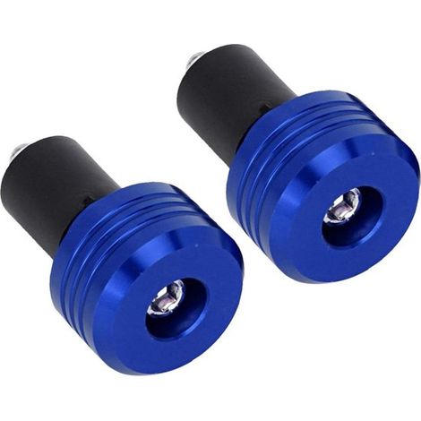 Tapones para manillar de motocicleta - Empuñaduras - Agarre cómodo - Aleación de aluminio - Diámetro del manillar: 22 mm - Azul (1/5)