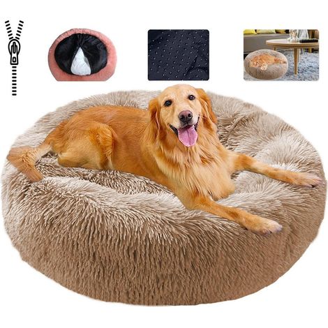 Lit pour animal de compagnie moelleux coussin pour chien lavable 5XL - 120cm Khaki