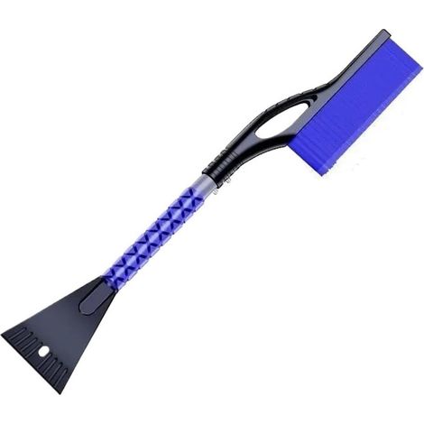 Grattoir à neige et glace, brosse, pelle, pour enlever la neige et la glace du pare-brise de voiture ou de véhicule. Nettoyage et grattage du pare-brise bleu (1/5)