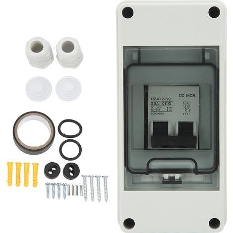 Miniatur-Gleichstrom-Leistungsschalter 2P 25A IP65 Pa66 Gehäuse-Leistungsschalter für netzunabhängige Solaranlagen 1000V (1/5)