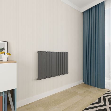 Acezanble Anthracite Flat Panel Radiator 600 x 884mm Single Panel