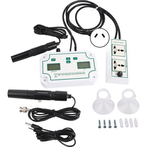 Medidor de Calidad del Agua 3 en 1, pH y Conductividad EC con WiFi y Pantalla LCD, Ideal para Acuarios, Piscinas e Hidroponía (1/5)
