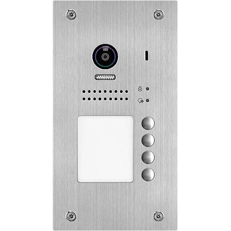Interphone vidéo VT200 encastré, 4x sonnettes, inox lxhxp: 120x220x2 mm KB