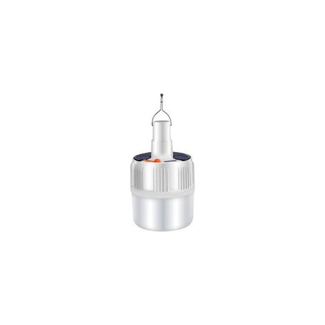 100-W-Tragbare Laterne, wiederaufladbare Campinglampe, Notleuchte für Outdoor-Aktivitäten, Zuhause und Camping, Solar-LED-Birne (1 Stück) - Crezuo