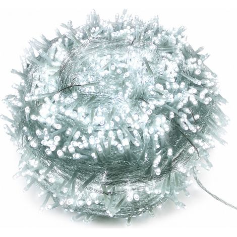 Guirlande Lumineuse LED Solaire Blanche Extérieure, 30 LED, 6,5 m, Imperméable, Décoration de Noël (1/5)