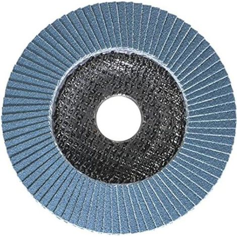 Meule À Lamelles - 115 mm - Trou Central 22 mm - Grain Zirconium Corindon - Pour Métal Et Acier - Lot De 1 (1/2)