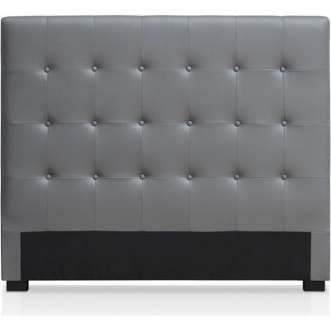 Tête de Lit Capitonnée "Amor" 140cm Gris (1/2)