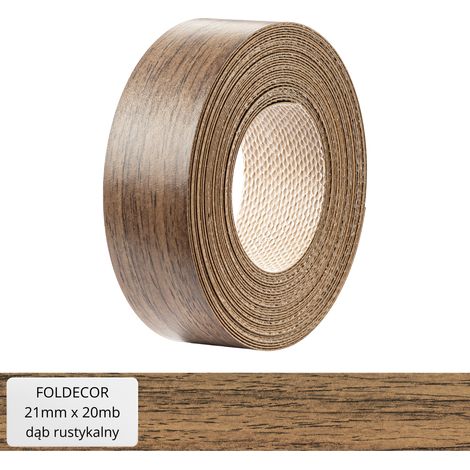 Bordatura per mobili in melaminico effetto rovere rustico con colla a caldo, 21 mm (20 m) (1/5)