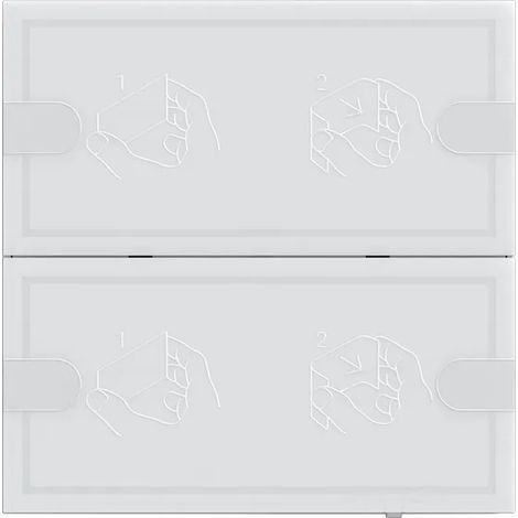 Gira Tastsens.4.95 Komfort 2f OneKNX Weiß [5002003], 5002 003