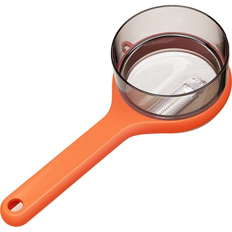 Boîte de rangement pour éplucheur avec récipient multifonctionnel pour fruits et légumes pour la maison et la cuisine (orange) (1/5)