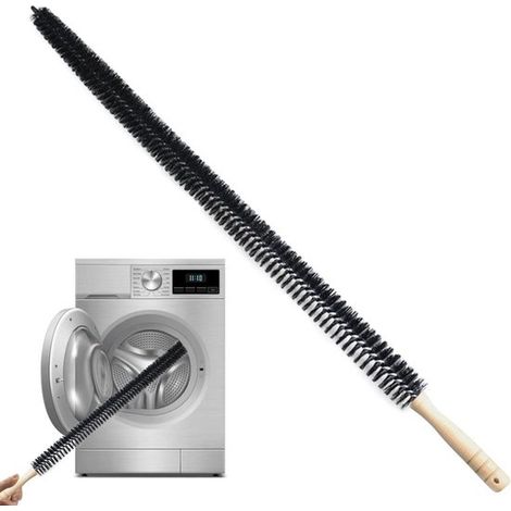 Brosse pour radiateur - Avec manche en bois -75 cm - Brosses à récurer - pour radiateurs, climatiseurs, lave-linge (1/5)