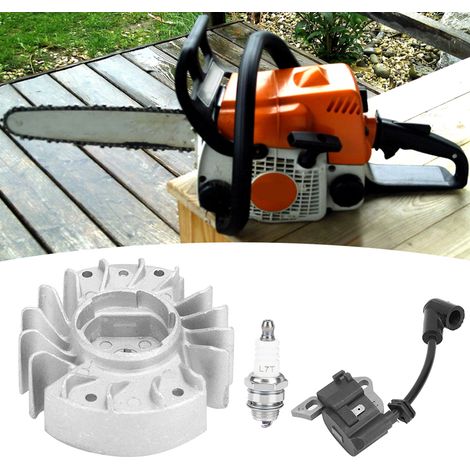 Accessoires pour tronçonneuse STIHL MS180 170018017 : bobine haute tension, volant moteur, câble d'allumage et griffe (1/5)