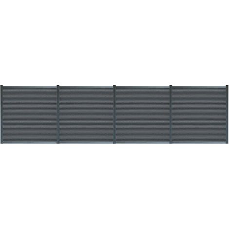Home Deluxe Recinzione frangivista in WPC CALLADO PREMIUM 4 elementi + 5 pali - Altezza: 115 cm (1/5)